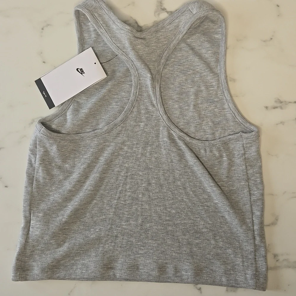 Nike Sportswear‎ Girls Ribbed Tank Top Dark Grey XL Heather Grey